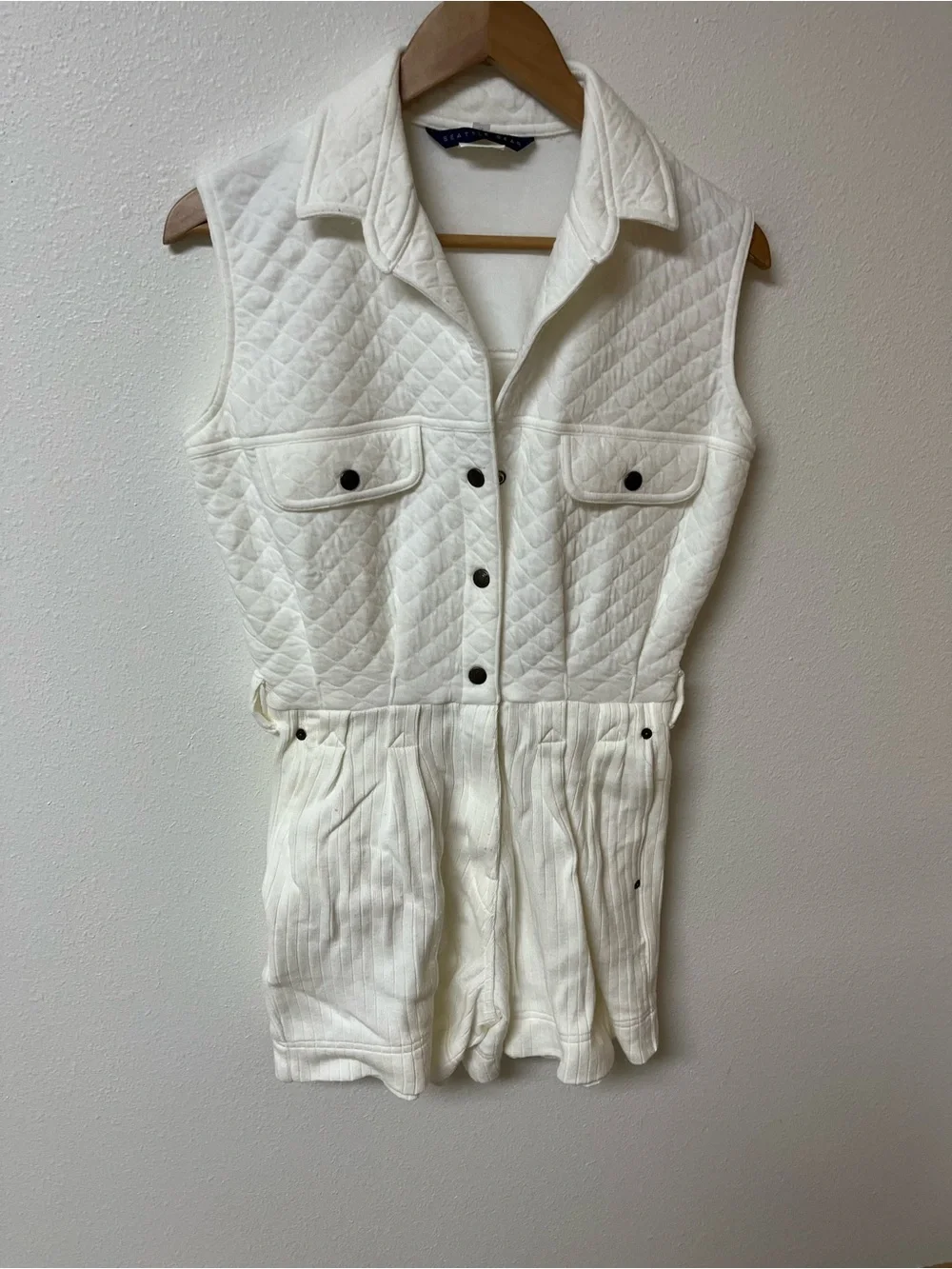 SEATTLE GEAR white sleeveless romper. Cotton blend. Women’s size S - Picture 1 of 5